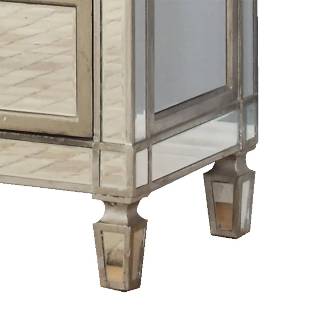 Brooklyn Contemporary Style Dining Server In Silver Finish Wood | Cosmos | Home Elegance USA