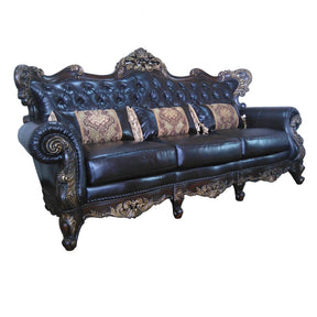 Britney Traditional Style Sofa In Cherry Finish Wood | Cosmos