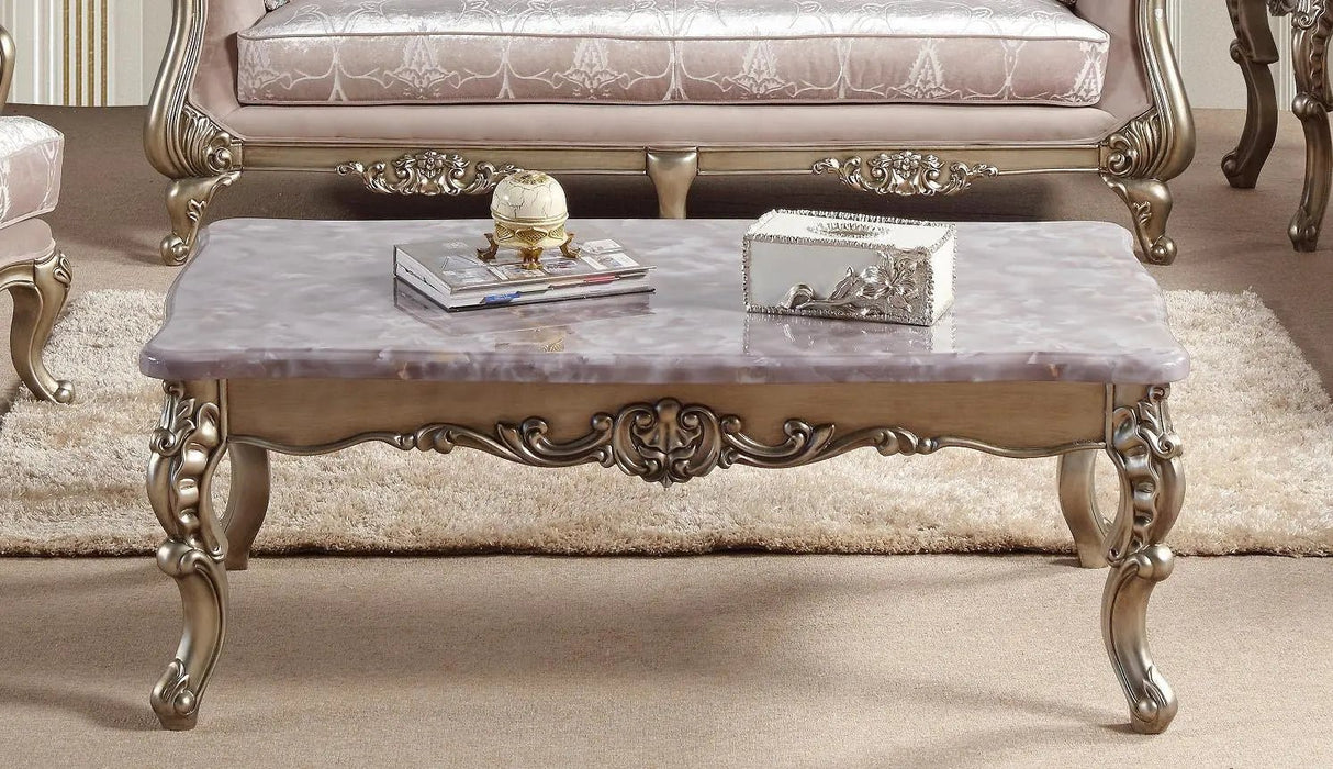 Ariana Traditional Style Coffee Table In Champagne Finish Wood | Cosmos - 4093PEARI - Home Elegance USA - 1