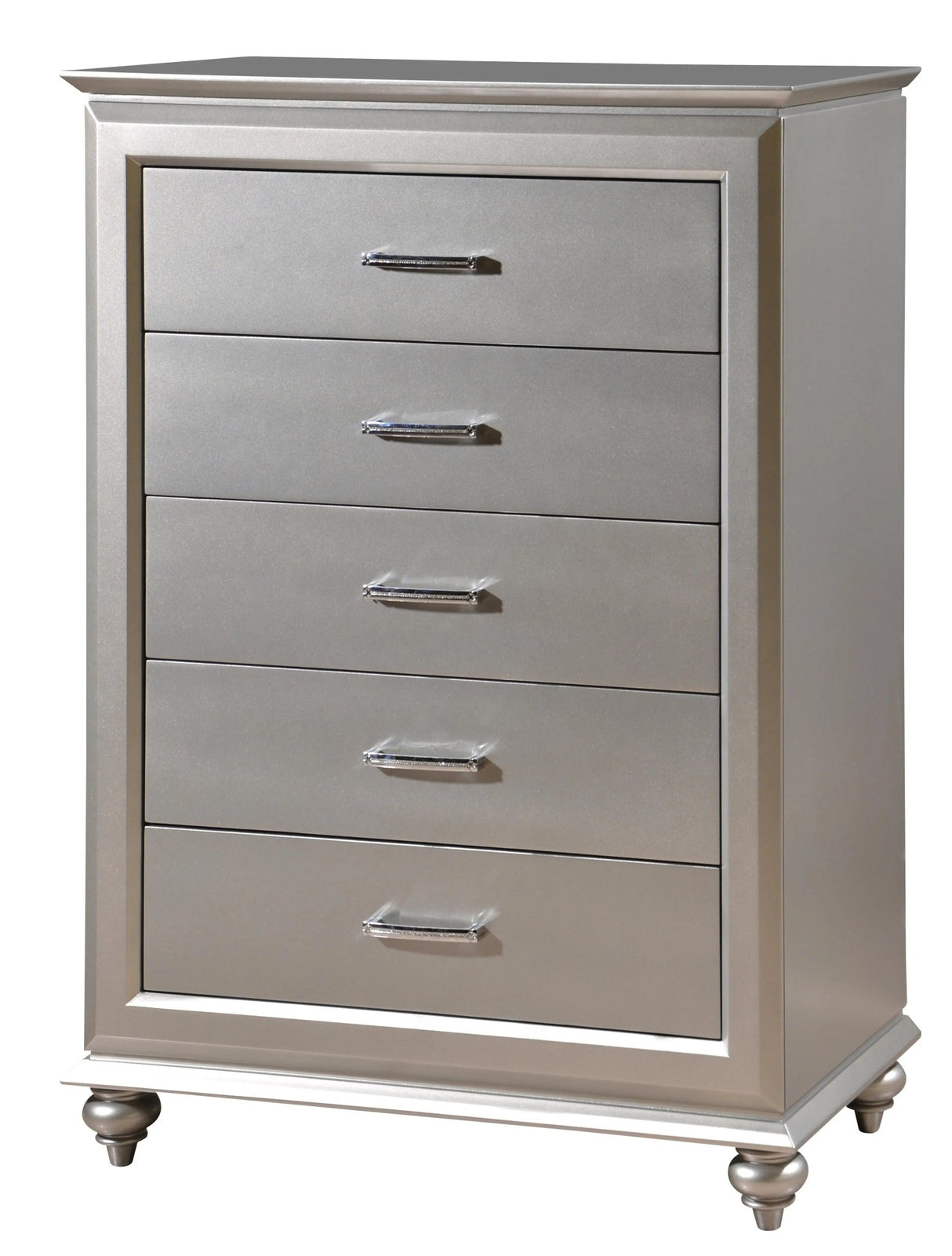 Alia Modern Style Chest In Silver Finish Wood | Cosmos - 1070SIALI - Home Elegance USA - 1