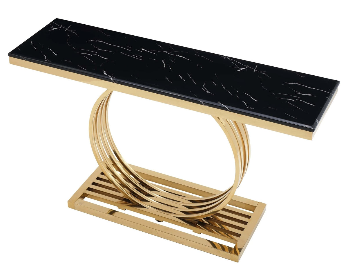 Arlean Table Arlene Modern Style Marble Console Table With Metal Base | Cosmos ...