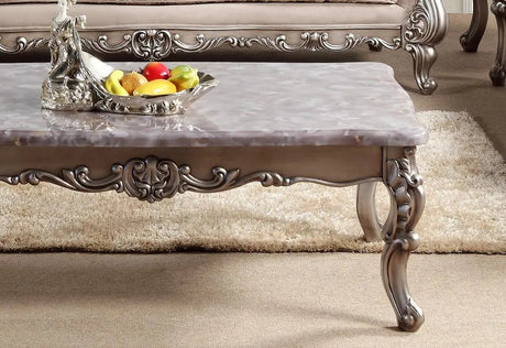 Cristina Traditional Style Coffee Table In Silver Finish Wood | Cosmos - 4093SICRI - Home Elegance USA - 3