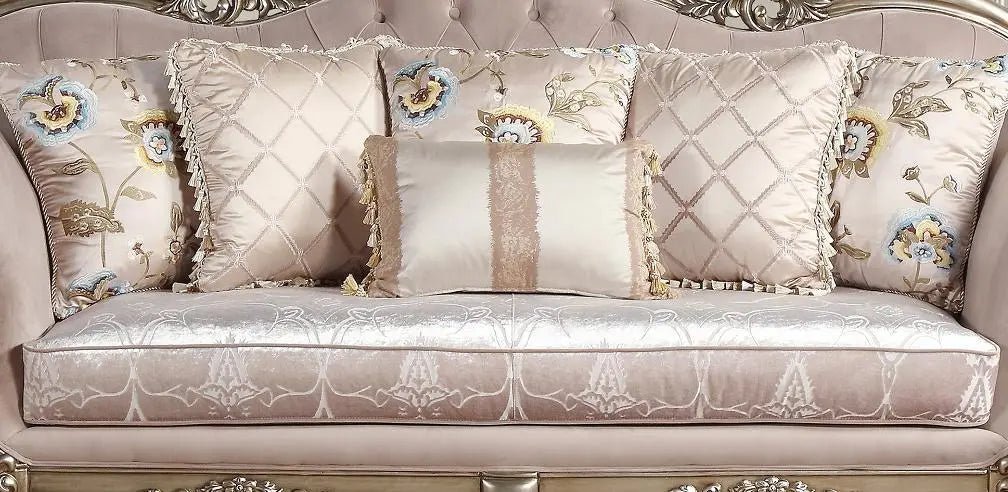 Ariana Traditional Style Loveseat In Champagne Finish Wood | Cosmos - 3036PEARI - Home Elegance USA - 4