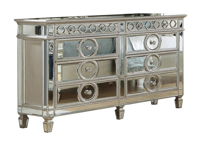 Brooklyn Contemporary Style Dresser In Silver Finish Wood | Cosmos - 1072BLBRO - Home Elegance USA - 1