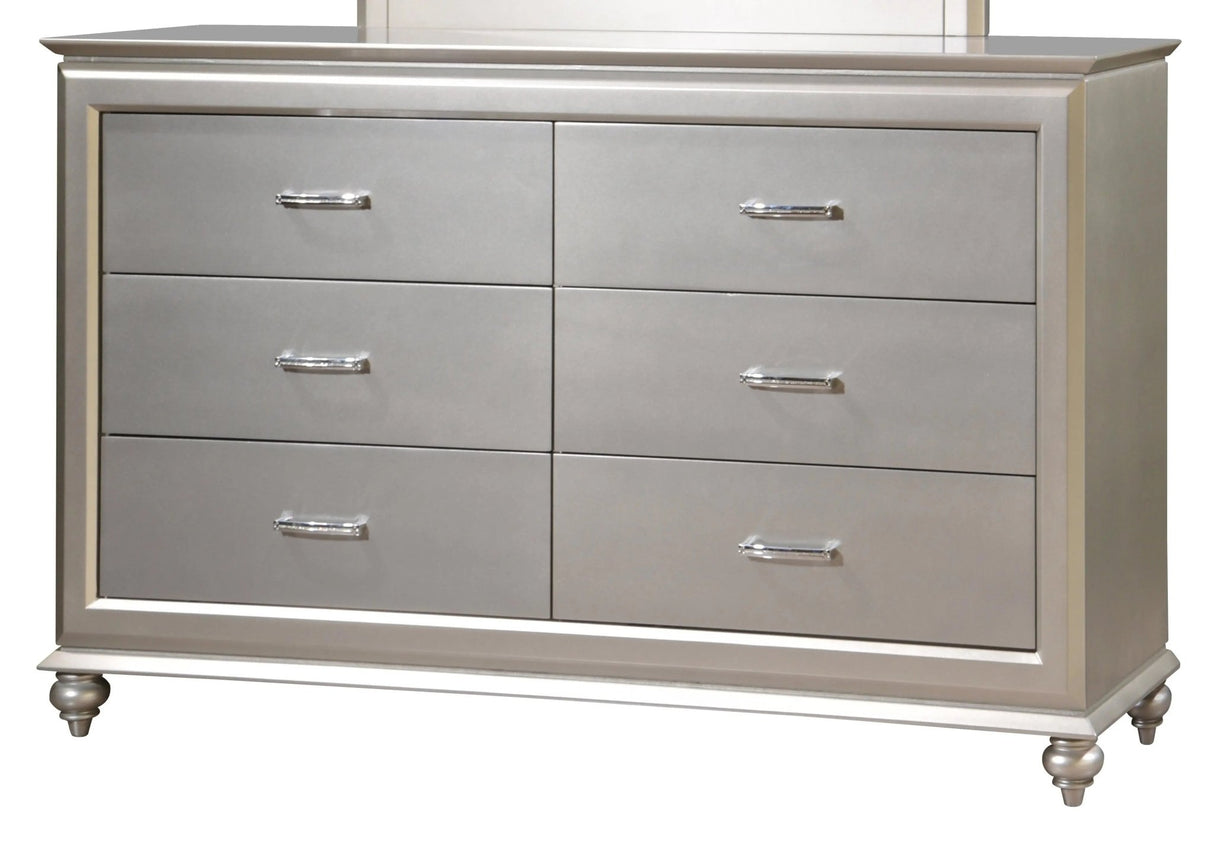 Alia Modern Style Dresser In Silver Finish Wood | Cosmos - 1072SIALI - Home Elegance USA - 1