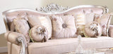 Daisy Traditional Style Sofa In Pearl Finish Wood | Cosmos | Home Elegance USA