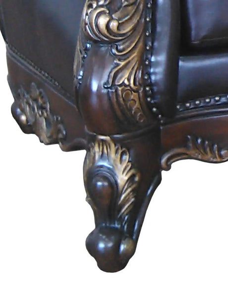 Britney Traditional Style Loveseat In Cherry Finish Wood | Cosmos