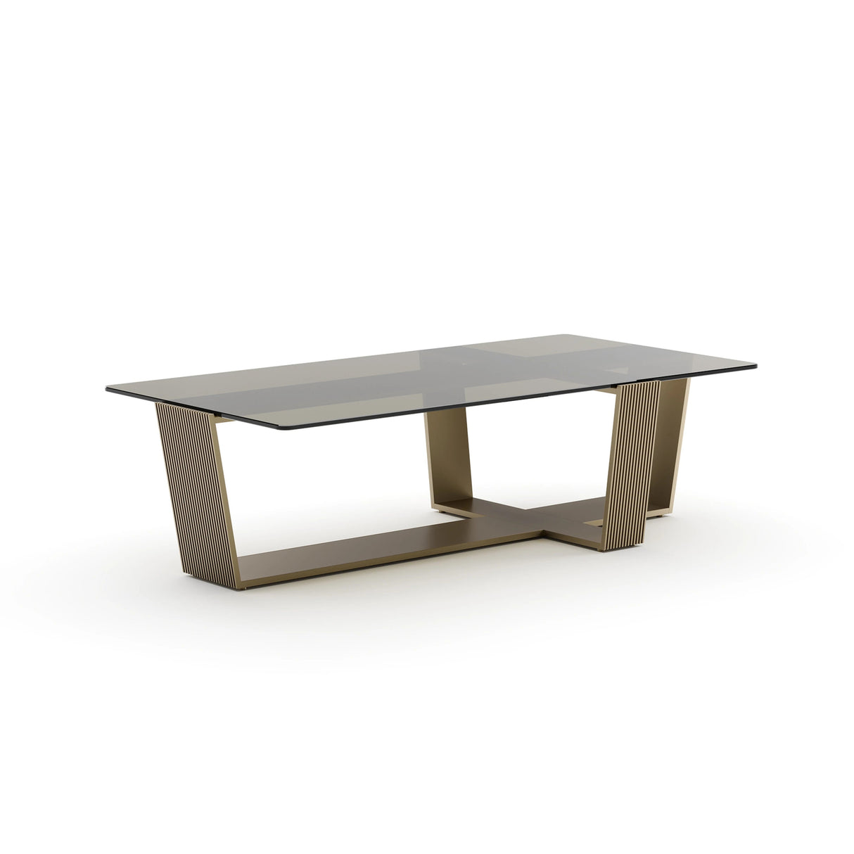 Counter Balance Cocktail Table Smoked Bronze Glass | Caracole Classic