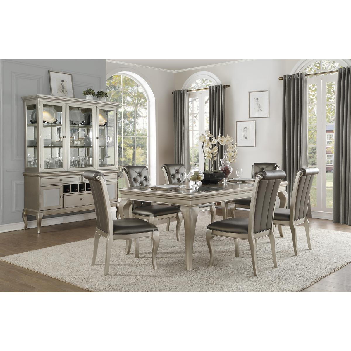 Crawford Rectangular Dining Room Set in Silver by Homelegance Homelegance Furniture
