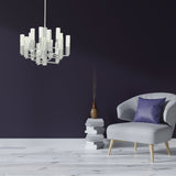 Crystal Cylinders Chandelier // 16 Lights // Dimmable | Finesse - FN - 1168 - Home Elegance USA - 3