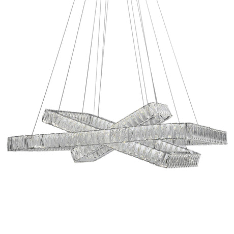 Crystal Elegance Led Chandelier // 3 Rectangles | Finesse - CH - 415 - RE - Home Elegance USA - 3