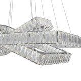 Crystal Elegance Led Chandelier // 3 Rectangles | Finesse - CH - 415 - RE - Home Elegance USA - 4