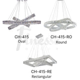 Crystal Elegance Three Ring Chandelier | Finesse - CH - 415 - RO - Home Elegance USA - 6