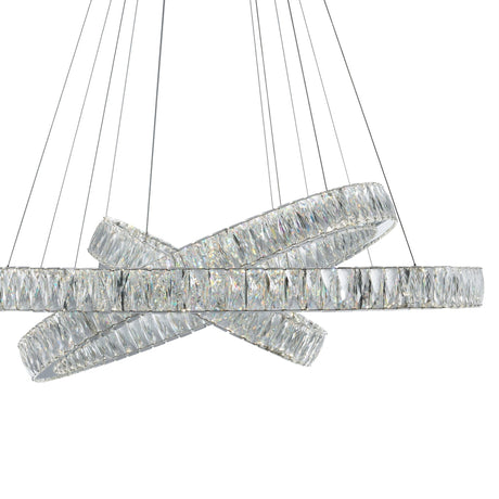 Crystal Elegance Three Ring Chandelier | Finesse - CH - 415 - RO - Home Elegance USA - 3