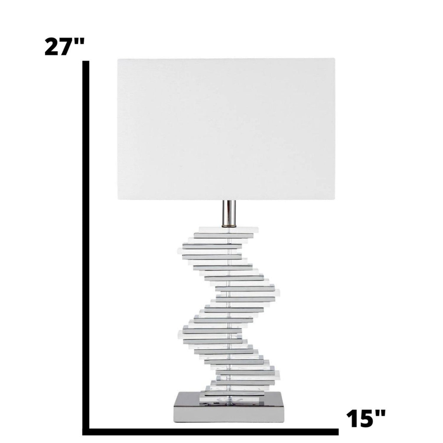 Crystal Two Tone Paved Table Lamp // 1 Light | Finesse | Home Elegance USA