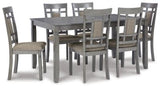 Ashley Charcoal Gray Jayemyer RECT DRM Table Set (Set of 7) | Home Elegance USA