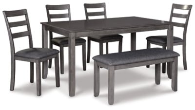 Ashley Gray Bridson RECT DRM Table Set (Set of 6) - D383 - 325 - Home Elegance USA - 1