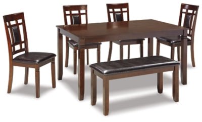 Ashley Brown Bennox Dining Room Table Set (Set of 6) - D384 - 325 - Home Elegance USA - 1