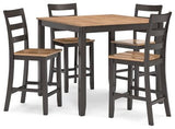 Ashley Natural/Brown Gesthaven DRM Counter Table Set (Set of 5) | Home Elegance USA