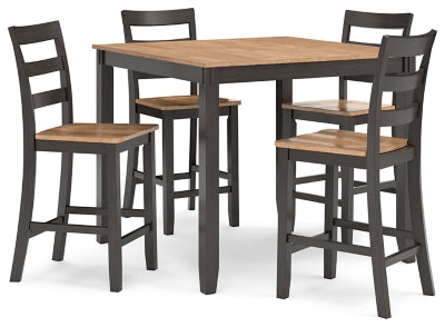 Ashley Natural/Brown Gesthaven DRM Counter Table Set (Set of 5)