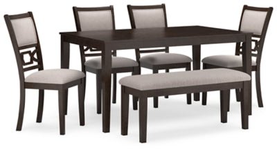 Ashley Brown Langwest Dining Room Table Set (Set of 6) | Home Elegance USA