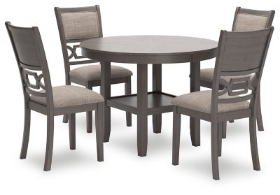 Ashley Gray Wrenning Dining Room Table Set (Set of 5) | Home Elegance USA