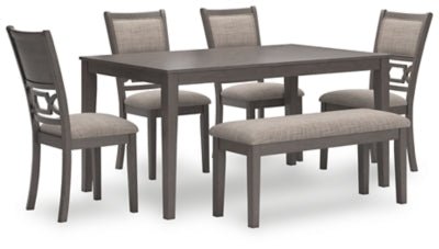 Ashley Gray Wrenning Dining Room Table Set (Set of 6) - D425 - 325 - Home Elegance USA - 1