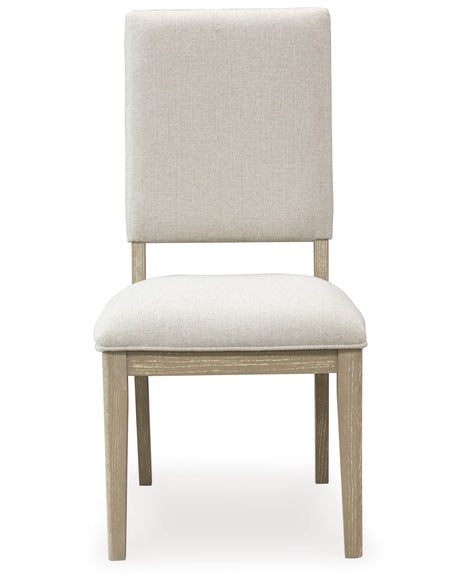 Vallardia RECT Dining Table & 6 Chairs Set – Traditional Light Grayish Brown | Ashley