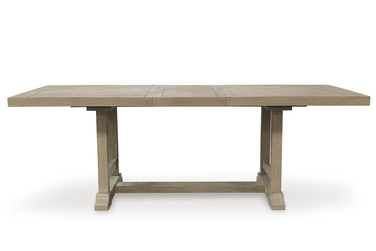 Vallardia Rectangular Extending Dining Table Light Grayish Brown | Ashley