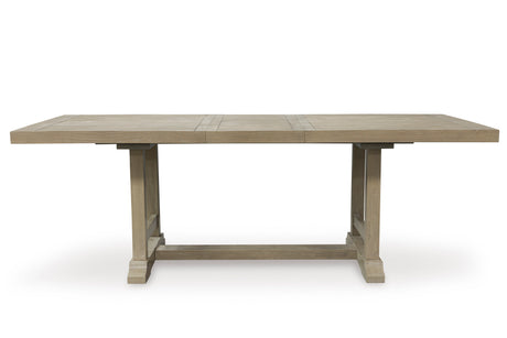 Vallardia RECT Dining Table & 6 Chairs Set – Traditional Light Grayish Brown | Ashley