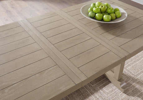 Vallardia RECT Dining Table & 6 Chairs Set – Traditional Light Grayish Brown | Ashley