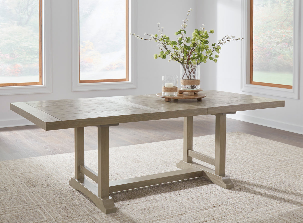 Vallardia Rectangular Extending Dining Table Light Grayish Brown | Ashley