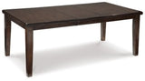 Ashley Dark Brown Haddigan RECT Dining Room EXT Table - D596 - 35 - Home Elegance USA - 1