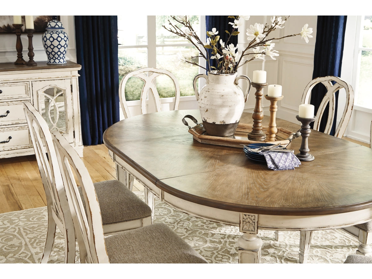 Oval Dining Table Antiqued Realyn - Ashley - Home Elegance USA