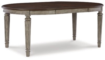 Ashley Two - tone Lodenbay Oval Dining Room EXT Table - D751 - 35 - Home Elegance USA - 1