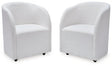 Ashley Ivory Rowanbeck Dining UPH Arm Chair (Set of 2) | Home Elegance USA
