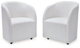 Ashley Ivory Rowanbeck Dining UPH Arm Chair (Set of 2) | Home Elegance USA