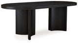 Ashley Black Rowanbeck Oval Dining Room Table | Home Elegance USA