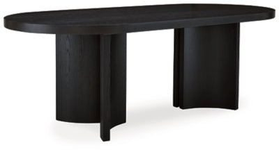 Ashley Black Rowanbeck Oval Dining Room Table - D821 - 25 - Home Elegance USA - 1