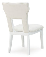 Chalanna Dining Side Chair Upholstered - White (Set of 2) | Ashley - Home Elegance USA