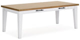 Ashley White/Natural Ashbryn Rectangular Dining Room Table | Home Elegance USA