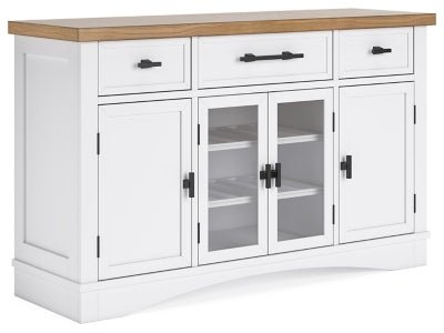 Ashley White/Natural Ashbryn Dining Room Server | Home Elegance USA