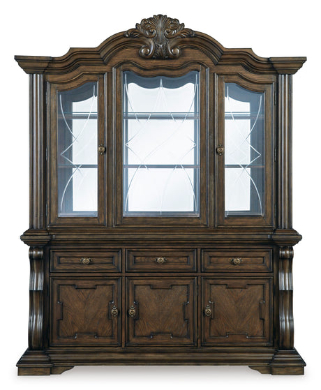 Ashley Dark Brown Maylee D947D1 Dining Buffet and Hutch - Home Elegance USA