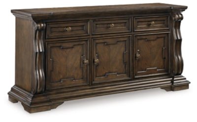 Ashley Dark Brown Maylee Dining Room Buffet | Home Elegance USA