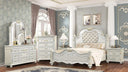 6-piece Destiny bedroom set in pearl with matte finish, including bed, chest, nightstands, dresser and mirror, 596195740 by Cosmos Furniture