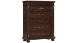 Destiny chest in cherry, featuring, crystal hardware, solid wood construction and ample storage space