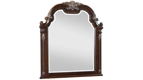 Destiny mirror in cherry by Cosmos Furniture