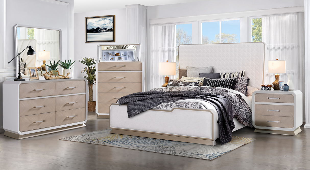 Dior Bedroom Set in Two-Tone Luxury Finish – Cosmos Furniture