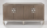 Wooden sideboard with decorative elements on a white background Home Elegance USA