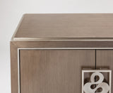 Wooden cabinet with decorative handle on a white background Home Elegance USA